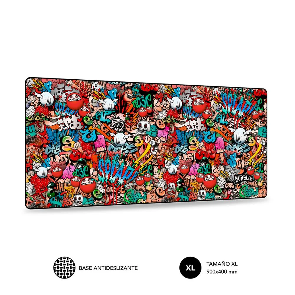 SUBBLIM Alfombrilla Rat&oacute;n Graffiti XL Mouse Pad