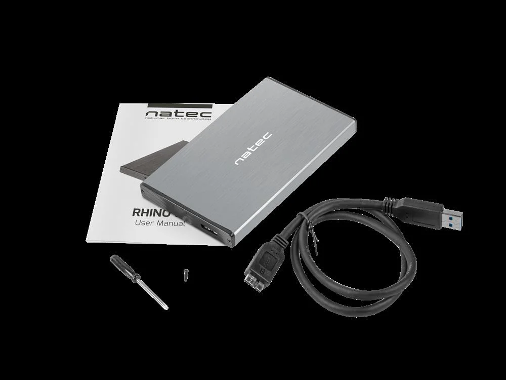 Natec HDD Enclosure Rhino Go (Usb 3.0  2.5   Grey)
