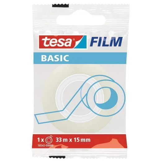 TESA BASIC, 33 M, TRANSPARENTE, TESAFILM, 15 MM, .