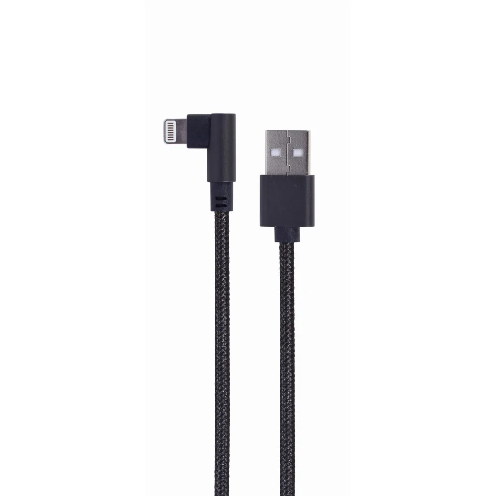 Cabo Gembird Cc-Usb2-Amlml-0.2m Usb-A para Lightning 90&ordm; 0.2m Preto