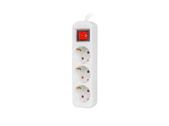 Extensor 3 Tomas Schuko Lanberg 2500 W 1,5 M Branco 