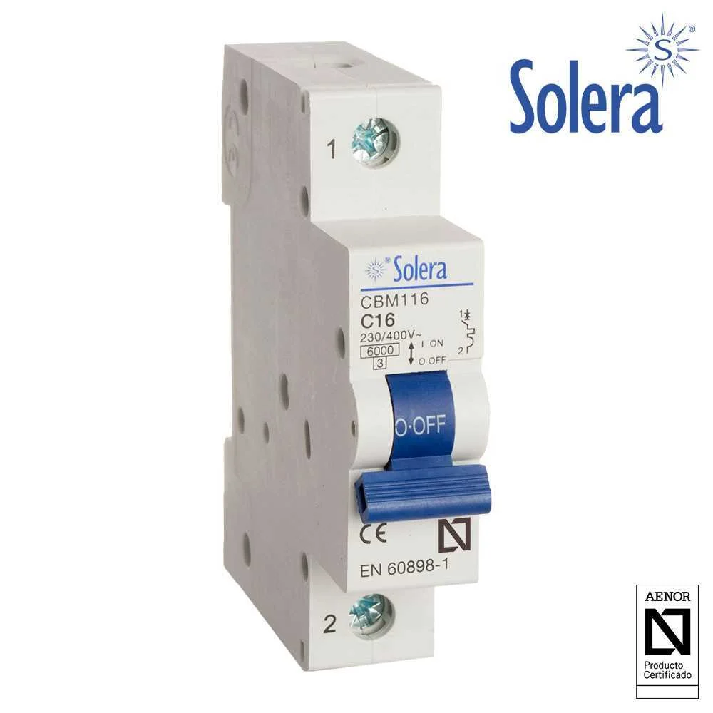 Magnetot&eacute;rmico Solera 1p 25a C 6ka Resid/Terciario