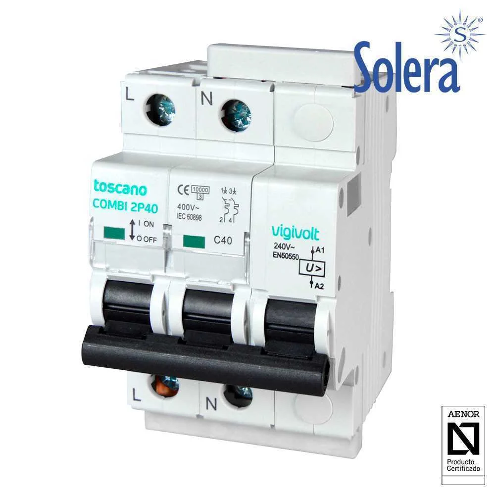 Prote&ccedil;&atilde;o Sobretens&atilde;o Permanente Iga 2p 25a C 10ka Solera Cbm140