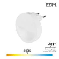 Luz de Presen&ccedil;a LED 0,5w 5lm 4000k Luz Dia Redonda com Visor Sensor de Crep&uacute;sculo &Oslash;6,5x4,5cm Edm