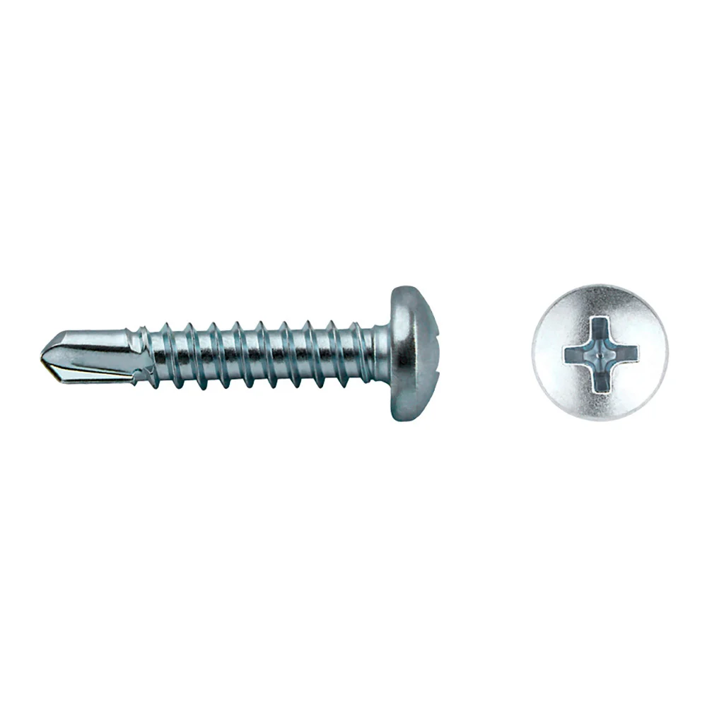Caixa 250 Unid. Ponta Broca Cabe&ccedil;a de Queijo (Rosca da Placa) Philips Din/Ref 7504n &Oslash;4,8x45mm Zincad
