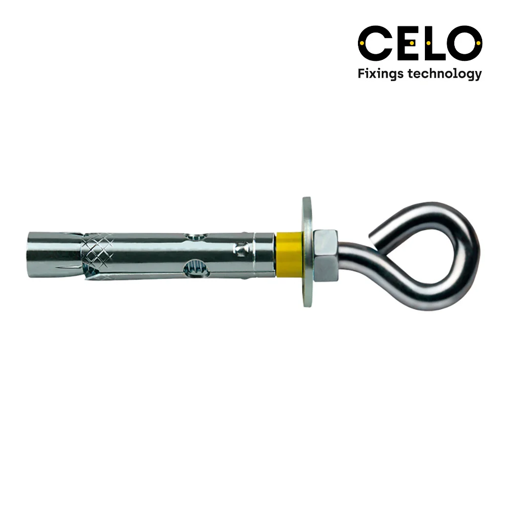 Caixa 50 Un Fixa&ccedil;&atilde;o Dynabolt Aro &Oslash;10x60mm Zincado Celo