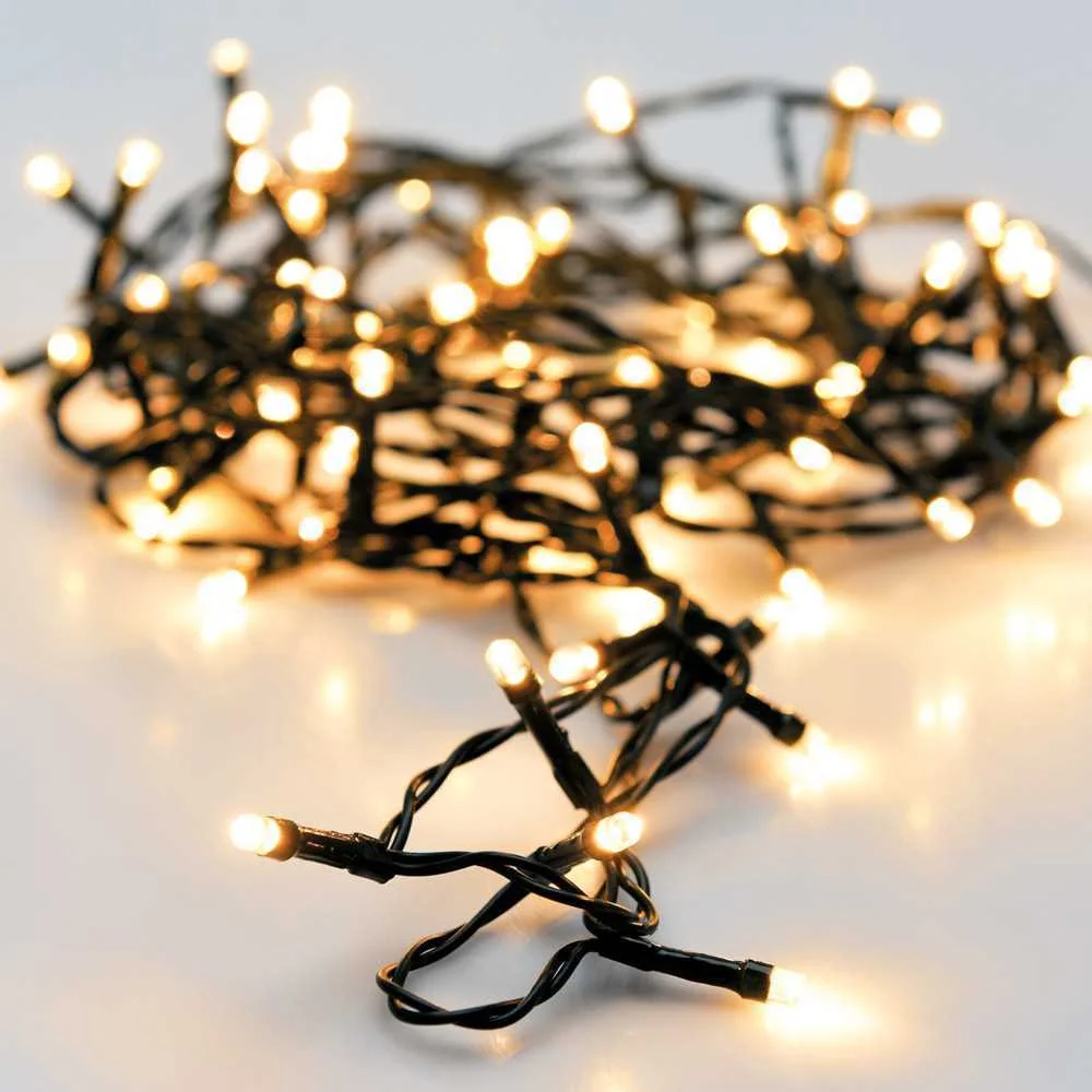 Grinalda Branco Quente 240 Leds Fixos Ip44 21m