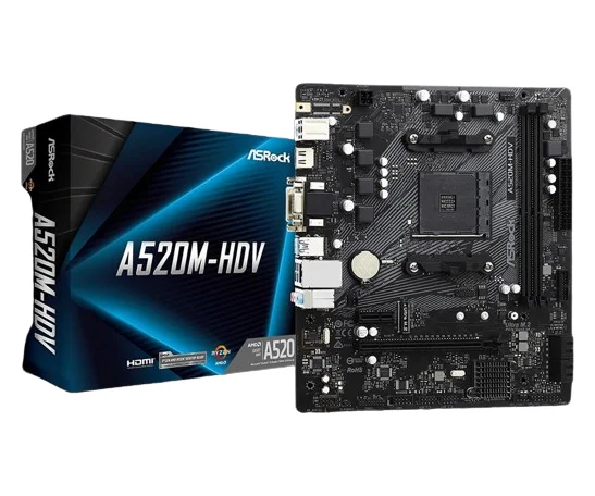 Asrock A520m-Hdv. Amd. Socket Am4. Amd Ryzen 3 3r.