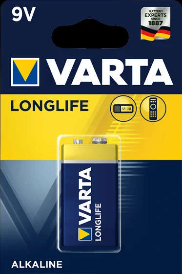 Pilha Alcalina Varta 9v Longlife (Blister 1 Uni)