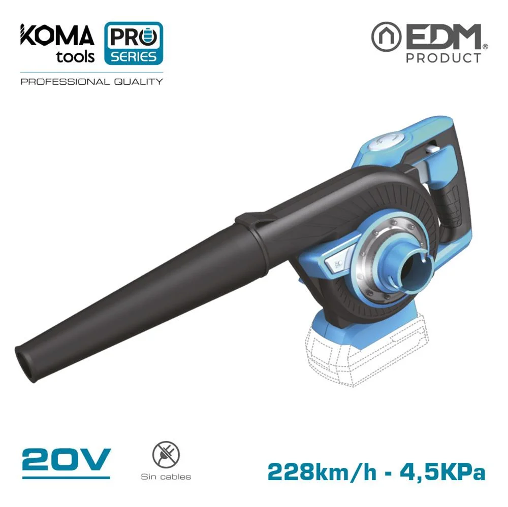 Aspirador Soprador 20v (Sem Bateria e Carregador) 97x93cm Koma Tools Pro Series Battery