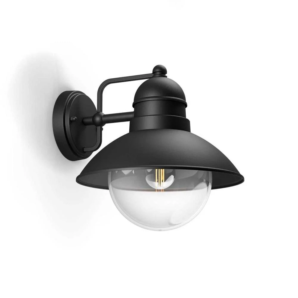 Candeeiro Exterior Parede PHILIPS Hoverfly Preto