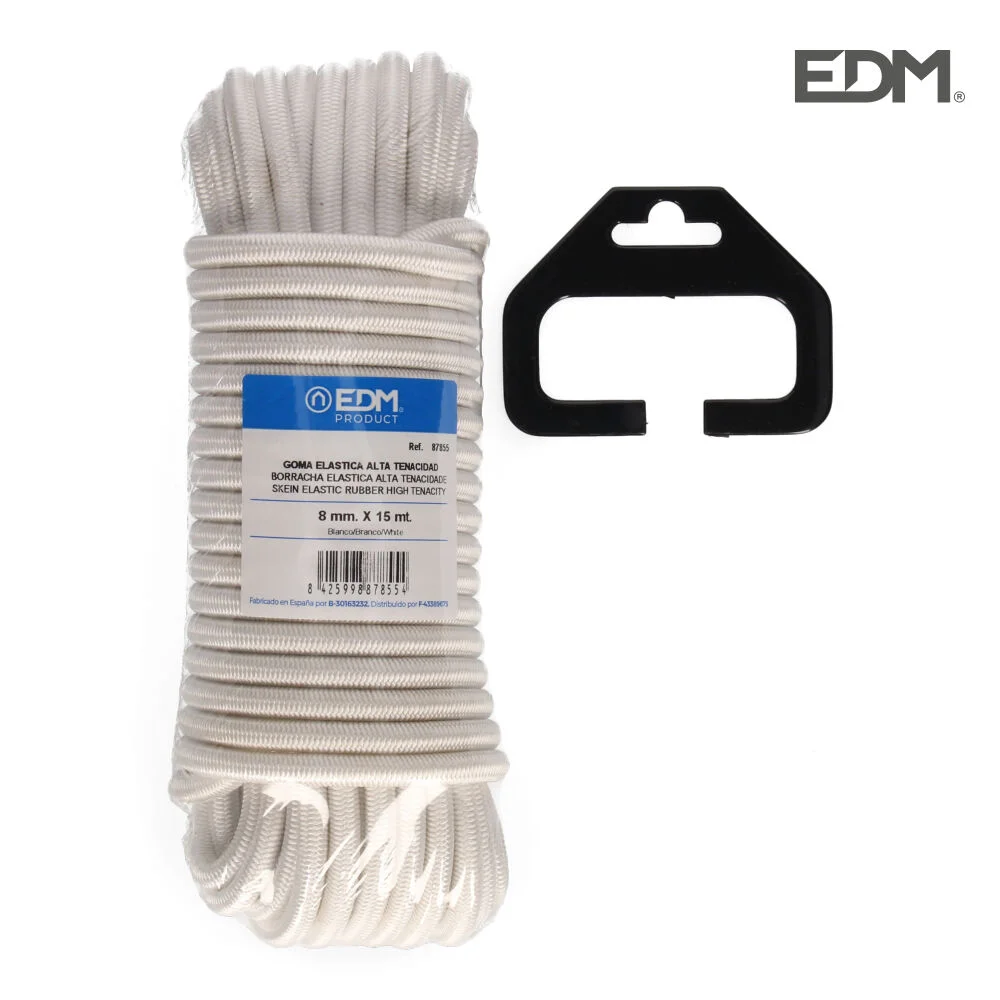 Rolo 15m. Borracha Elastica Alta Tenacidade Branc.