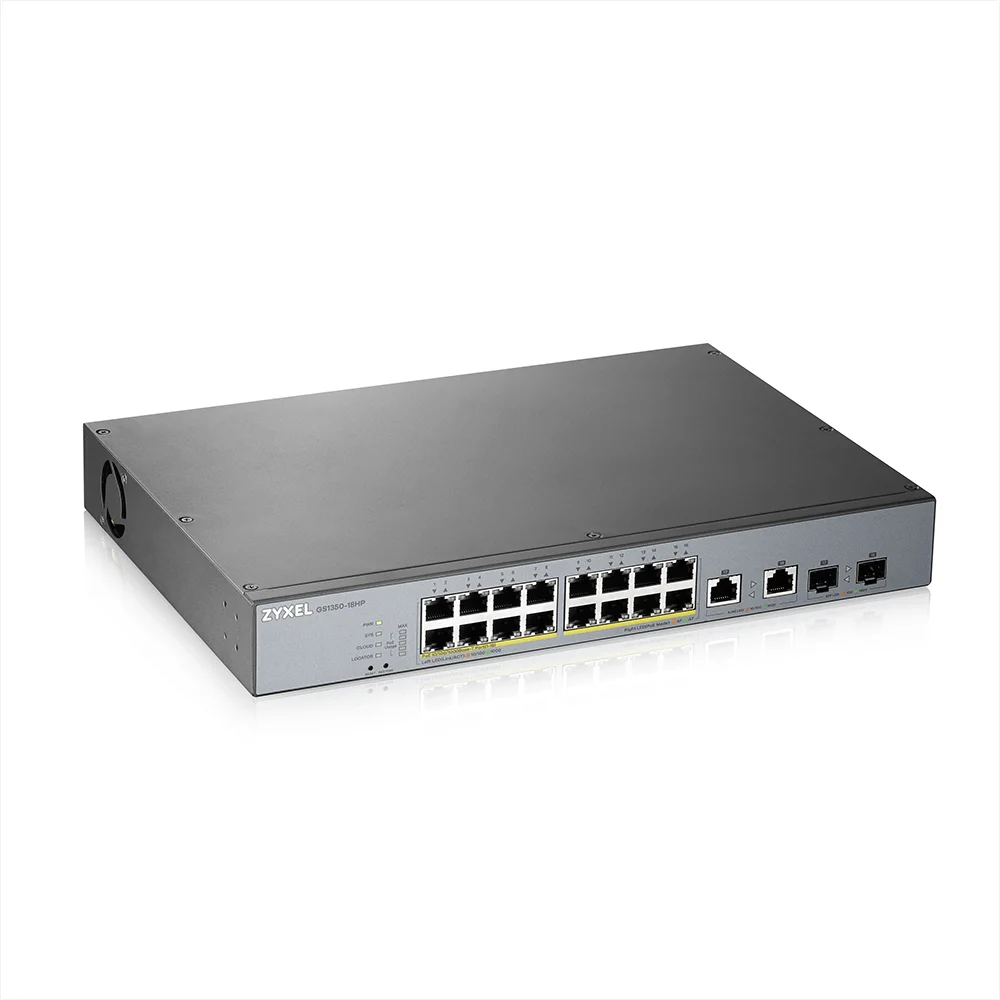 Zyxel Switch 18x Ge Gs1350-18hp  Poe Long Range 250w Managed