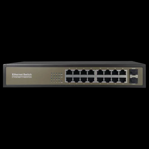 Switch de Mesa - 16 Porta Gigabit Rj45 - 2 Sfp Uplink Port 10/100/1000 Mbps - Velocidade 10/100/1000