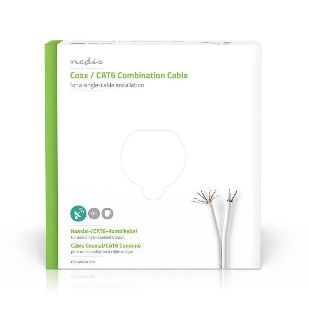 Cable Coaxial/Cat6 Combinado | 25,0 M