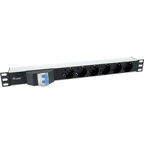 Equip Regua Tomadas 19" 6xschuko 16a C/Disjuntor Alu. 1.8mt