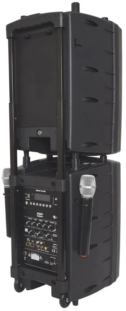 Sistema Pa Portatil C/micros Uhf  Bluetooth&reg; e Dvd