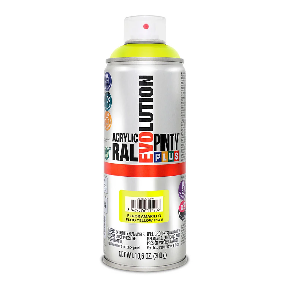 Tintaem Spray Pintyplus Evolution 520cc Fluor. Amarelho F146