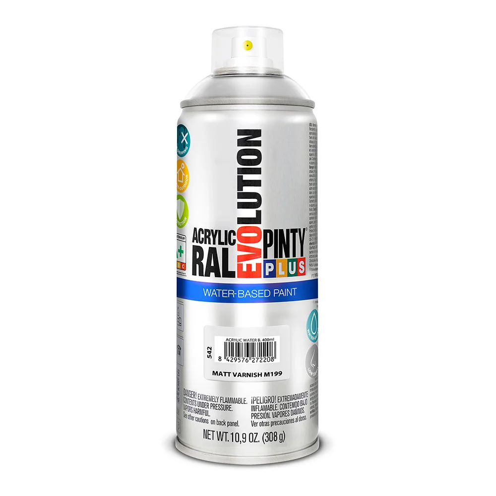 Tinta em Spray Pintyplus Evolution Water-Based 520cc M199 Verniz Mate