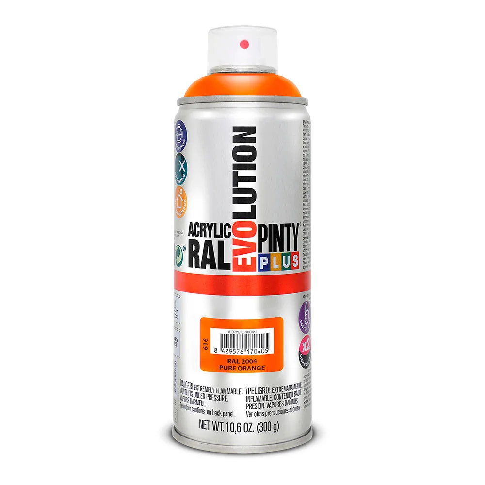 Tinta em Spray Pintyplus Evolution 520cc Ral 2004 Laranja Puro