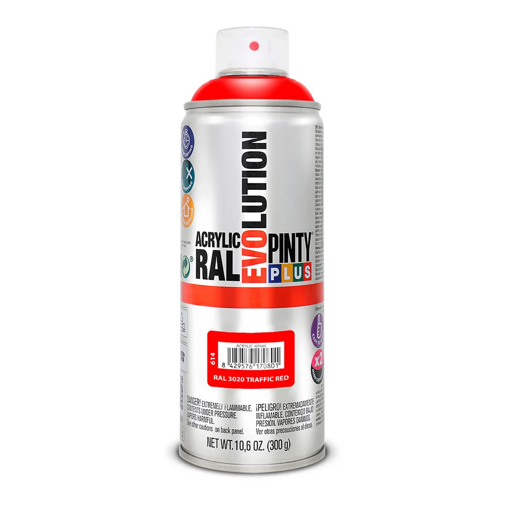 Tinta em Spray Pintyplus Evolution 520cc Ral 3020 Vermelho Trafico