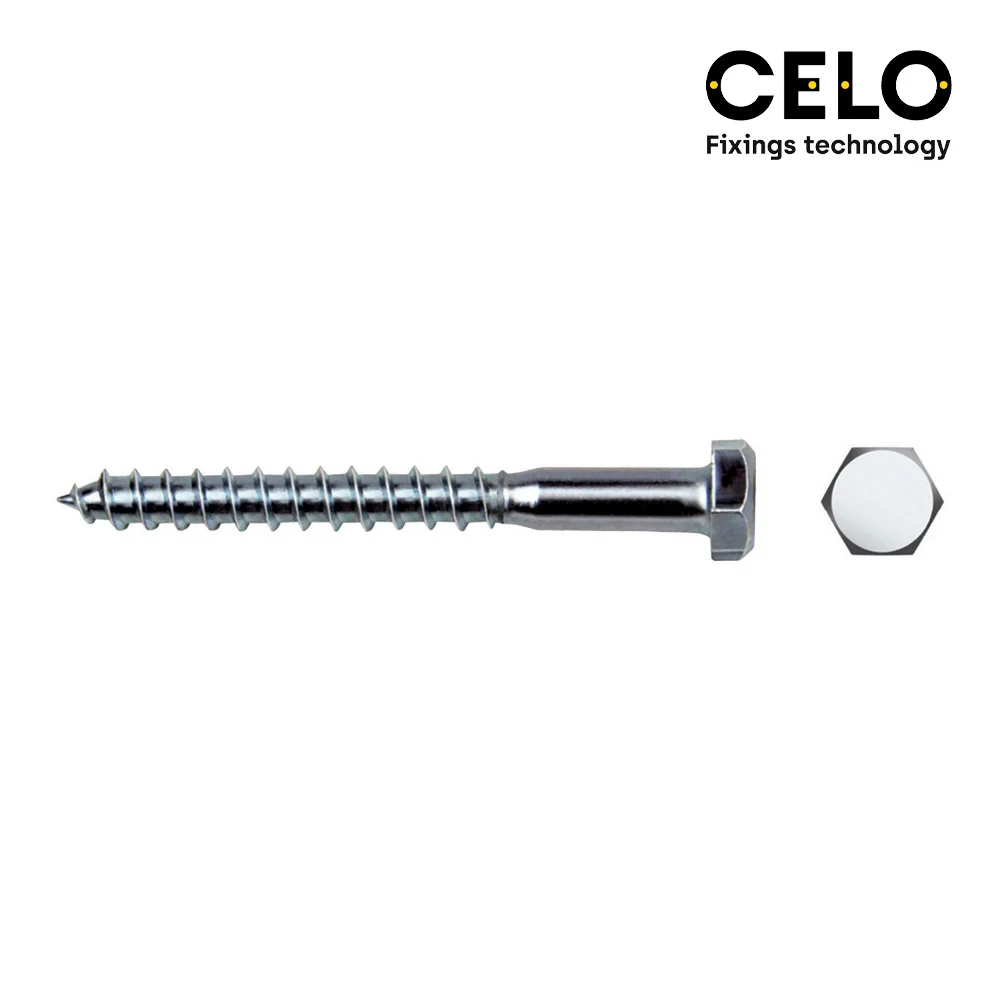Caixa 200 Uni. Tira Fundo Hexagonal Din 571 6x100.