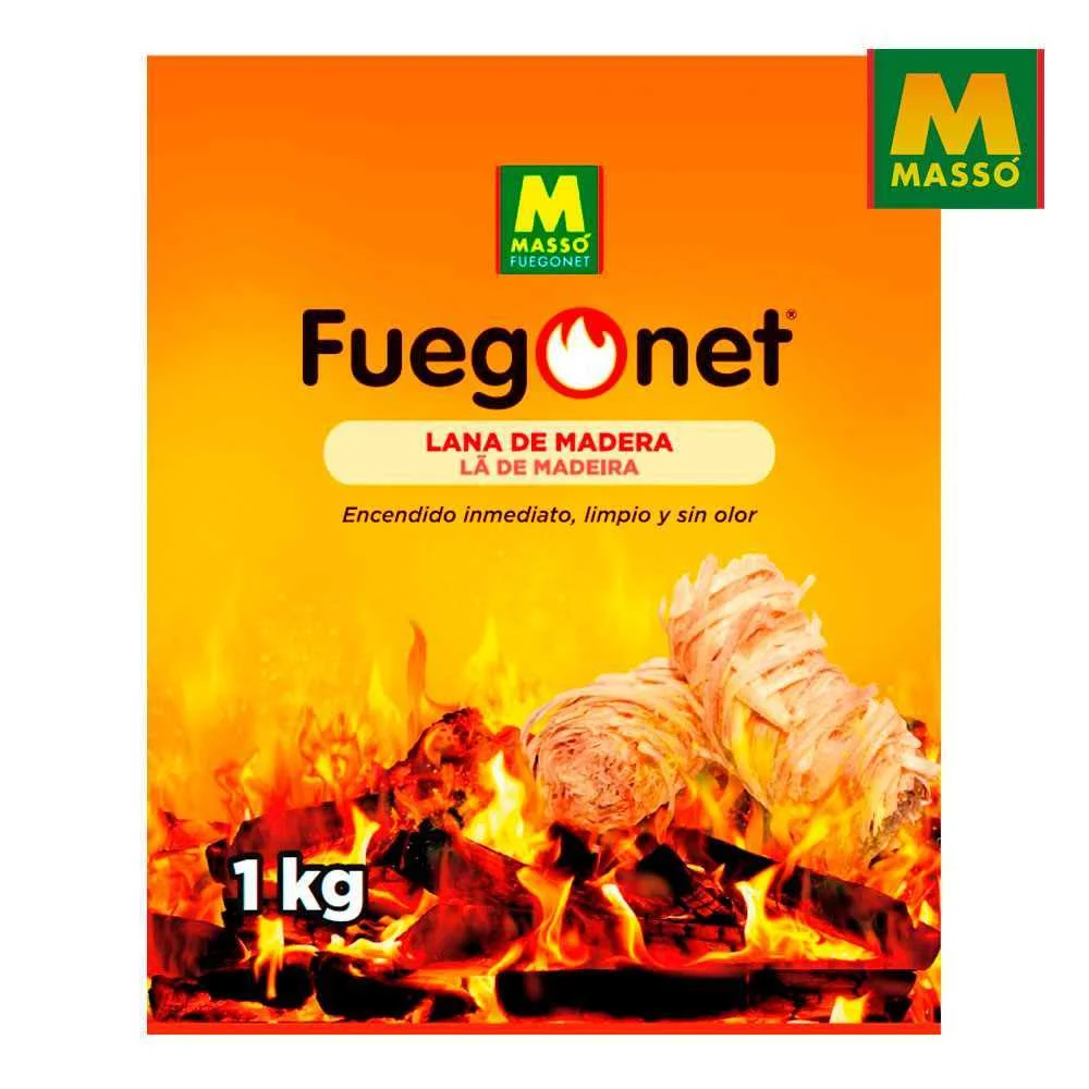 L&atilde; Acende Fogo Ecol&oacute;gica 1kg Fuegonet 231653 Mass&oacute;