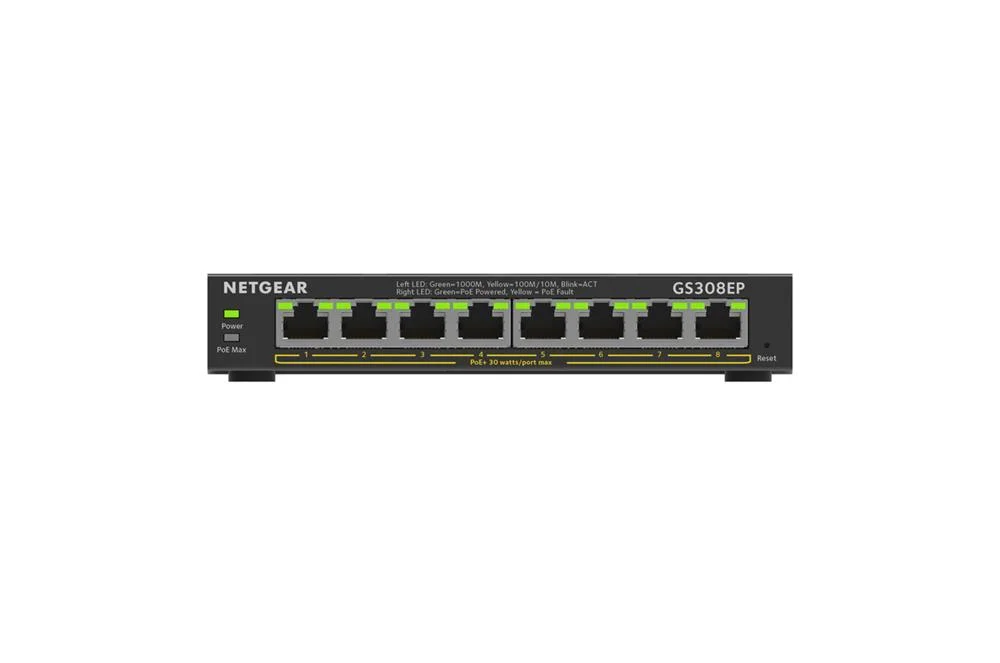 Hub Switch 8 Ptos Netgear Gs308ep-100pes