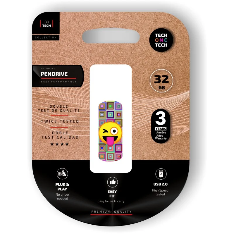 Pendrive 32gb Tech One Tech Emoji Gui&ntilde;o Usb 2.0