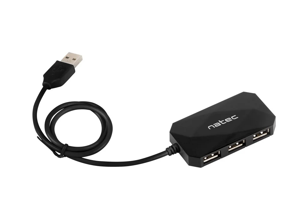 Hub Natec Locust 4 Puertos Usb 2.0 Negro
