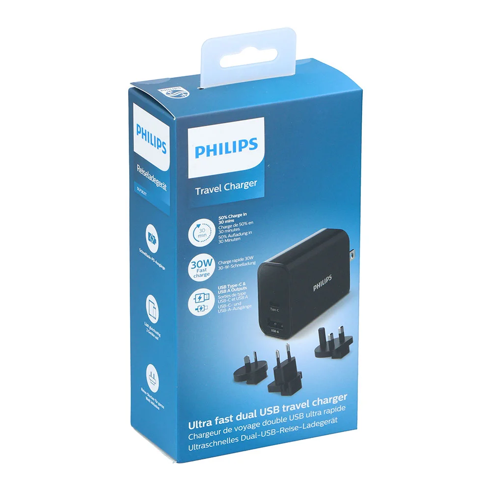Carregador de Viagem Ultra R&aacute;pido com Acess&oacute;rios Philips