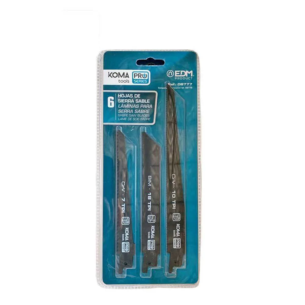 Kit 6 L&acirc;minas Sobresselente Para 08776 Koma Tools