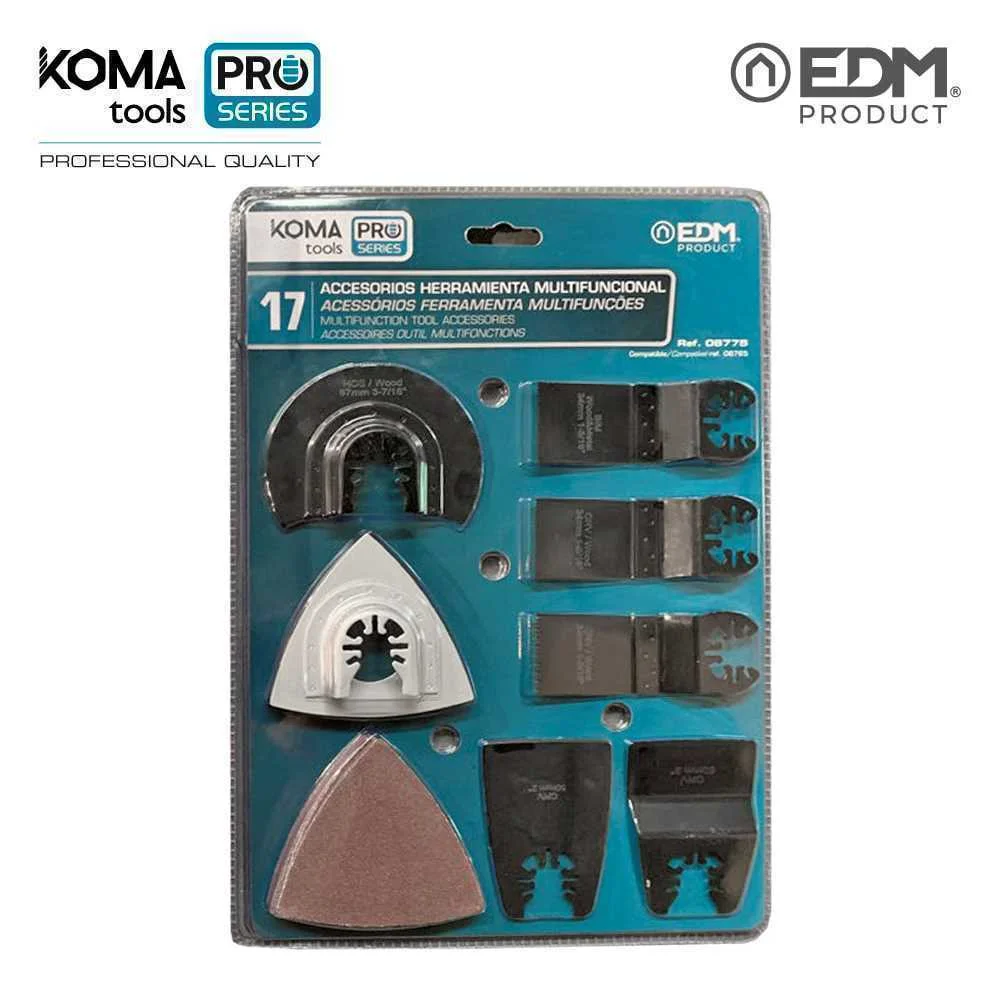 Kit17 Acess&oacute;rios para Ferramentas Multifuncionais 08765 Koma Tools Pro Series Battery