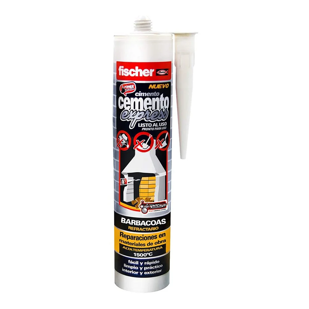 Cimento Express Cinzento Churrasqueiras 300ml 514853 Fischer