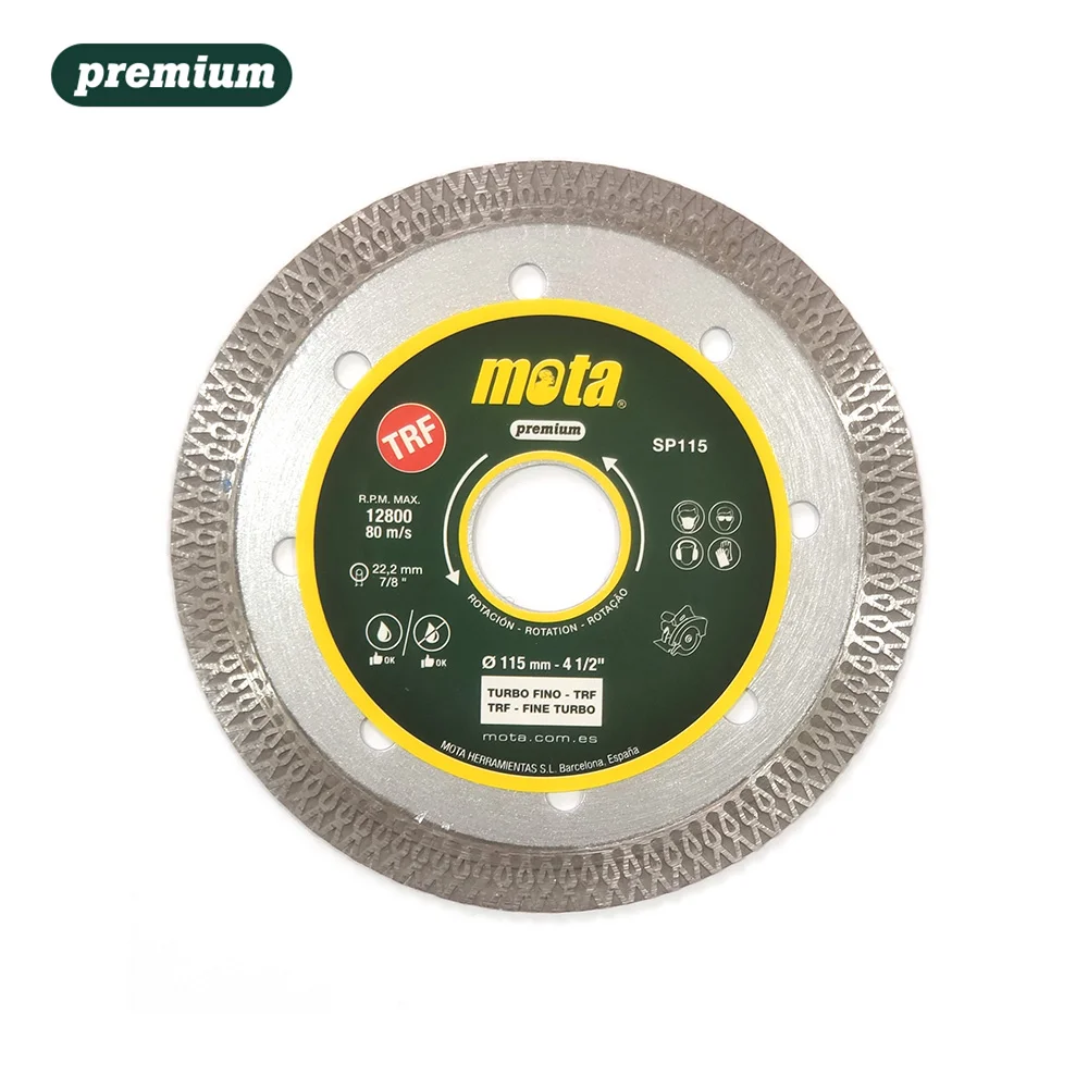 Disco Diamante Turbo Fino Trf &Oslash;115mm 4-1,2" Sp115 Mota