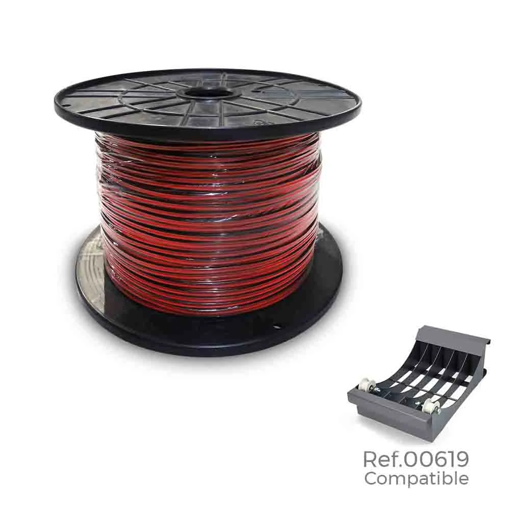 Bobine Paralelo Audio 2x1,5mm Vermelho Preto 500m.