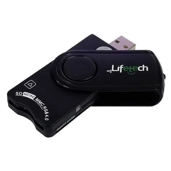 Lifetech Leitor de Cartoes All In One + Cartao Cidadao Usb 2.0
