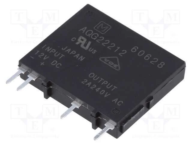 Rel&eacute;: Semicondutores, Ucoma: 9,6&divide;14,4vdc, 2a, 75&divide;264vac, Pcb,Tht