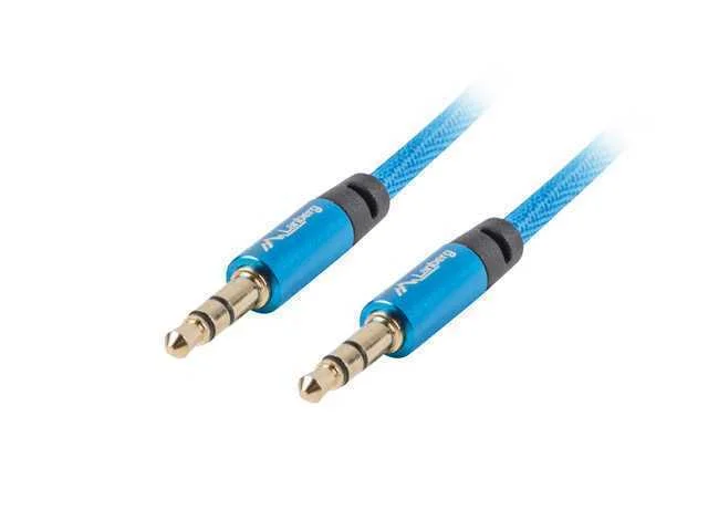 Cable Minijack Lanberg 3.5mm M/M 3 Pin 2m Premium.