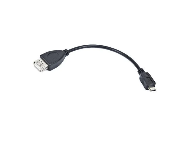 Cable Usb Lanberg Micro M a Usb-A F 2.0 Otg Negro.
