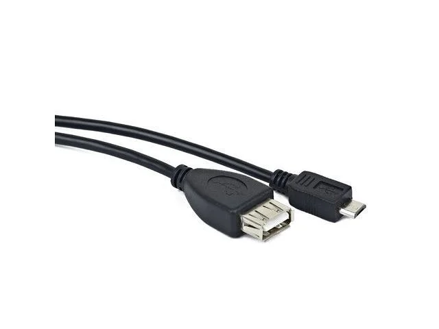 Cable Usb Lanberg Micro M a Usb-A F 2.0 Otg Negro.