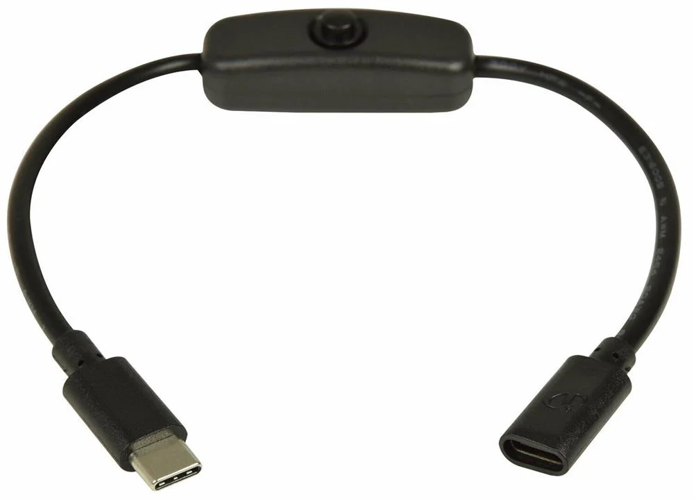 Cable de Extensi&oacute;n Usb Tipo C Con Bot&oacute;n de Encend.