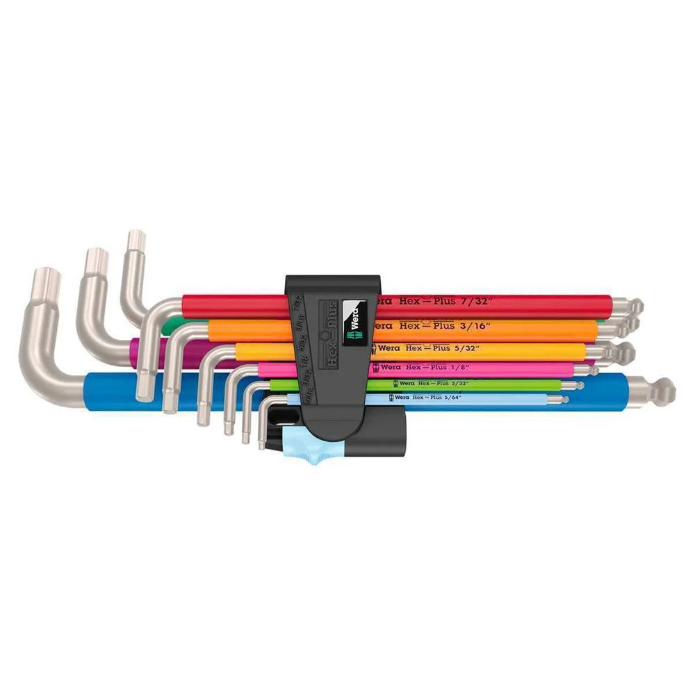 Wera 3950/9 Hex-Plus Multicolour Imperial Stainless 1