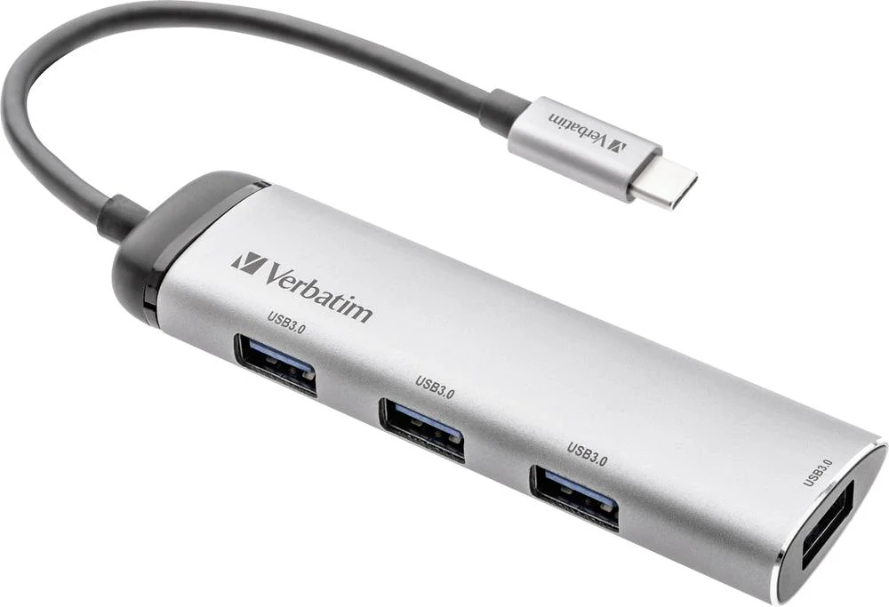 Hub Multiporta Verbatim Usb-C de Quatro Portas Usb
