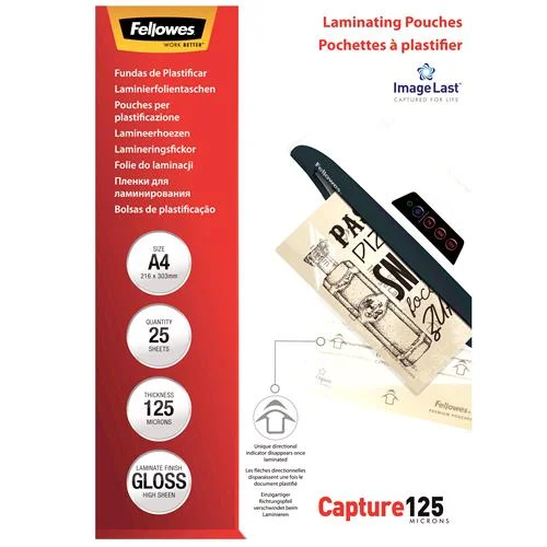 Fellowes Laminierfolie Imagelast A4 125mikron Gl&auml;nzend   25p
