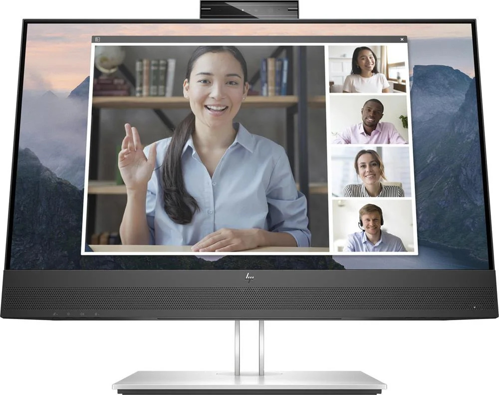 Monitor 23.8" E24mv G4 Full Hd C/ C&acirc;mara Preto/Prateado - Hp