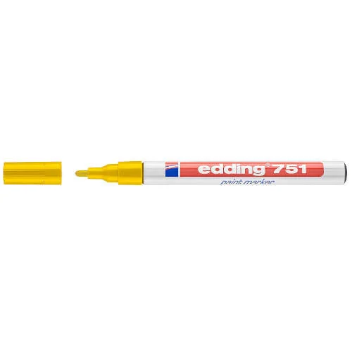 Marcador Permanente 1-2mm 751 Amarillo Edding 751.