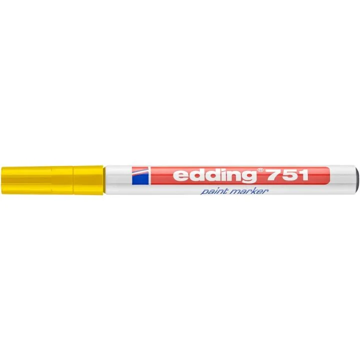 Marcador Permanente 1-2mm 751 Amarillo Edding 751.