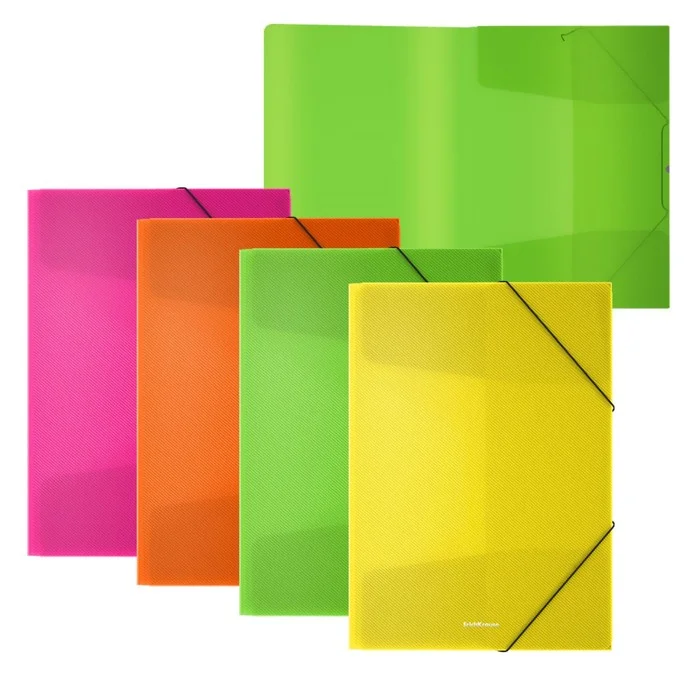 Carpeta Con Gomas Elusticas Diagonal Neon, A4, Co.