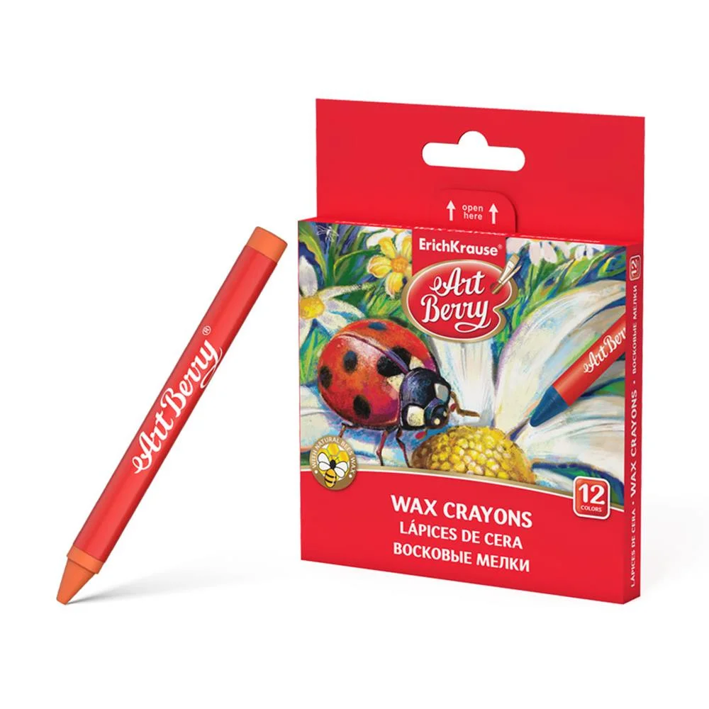 ESTUCHE DE CERAS DE PL&Aacute;STICO 12 COLORES ARTBERRY .